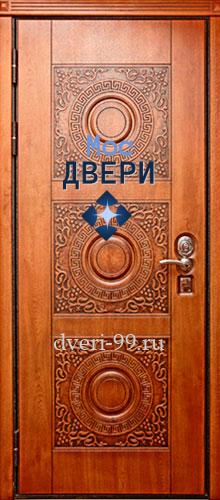 Входная дверь в частный дом №21 Массив + МДФ