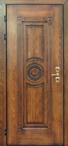 Входная дверь в частный дом №20 Массив + МДФ