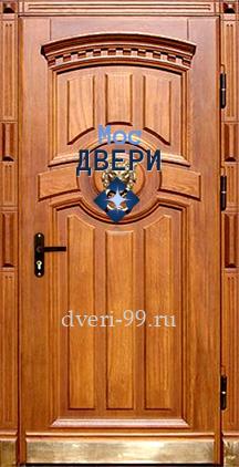 Входная дверь №46 МДФ шпон 16мм + Массив дуба 16мм