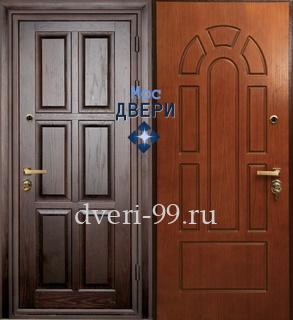 Входная дверь Трехконтурная дверь с филенкой и МДФ ПВХ № 7
