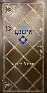 Уличная дверь стальная Дверь с ковкой и порошковым напылением №44