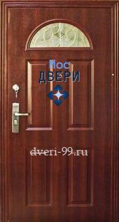 Входная дверь Дверь с витражом и МДФ №4