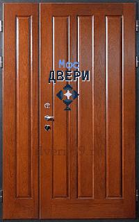 Входная дверь Двустворчатая дверь с отделкой МДФ филенкой с обеих сторон №5