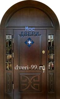 Входная дверь Арочная дверь МДФ шпон с терморазрывом № 15