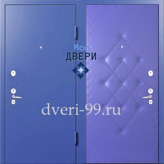 Уличная дверь стальная Дверь с порошковым напылением + винилискожа дутая №6