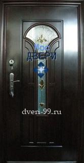 Входная дверь Дверь с витражом и МДФ №2