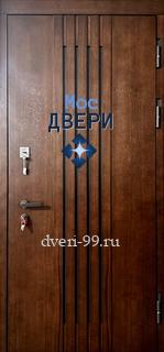 Входная дверь Дверь МДФ с вертикальной фрезеровкой №65