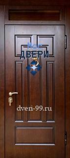 Входная Дверь МДФ шпон с верхней остекленной вставкой №32