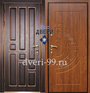 Входная дверь Трехконтурная дверь с филенкой и МДФ ПВХ № 8