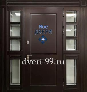 Входная дверь Дверь с терморазрывом с фрезерованным МДФ № 14