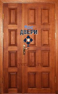 Входная дверь Двустворчатая дверь с МДФ с двух сторон №123