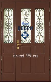  Двустворчатая дверь с отделкой МДФ-ПВХ с обеих сторон №6