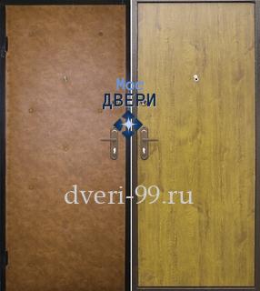  Дверь эконом, отделка винилискожа дутая + ламинат №34