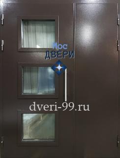  Тамбурная дверь с порошковым напылением и стеклопакетами № 2