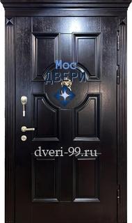Входная дверь Дверь МДФ шпон с карнизом и стукалкой №67