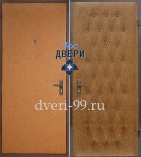  Дверь эконом, отделка винилискожа дутая + винилискожа №35