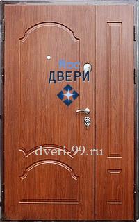 Входная дверь Двустворчатая дверь с отделкой МДФ-ПВХ с двух сторон №7