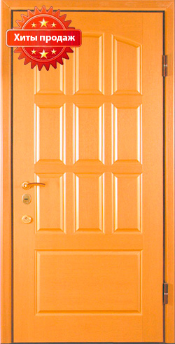 Входная дверь №27 МДФ шпон 10мм + МДФ шпон 10мм