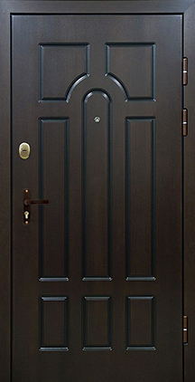 Входная дверь №40 МДФ шпон 10мм + Филёнчатый МДФ 16мм