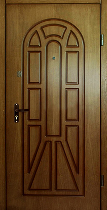 Входная дверь №47 МДФ шпон 16мм + Массив дуба 16мм